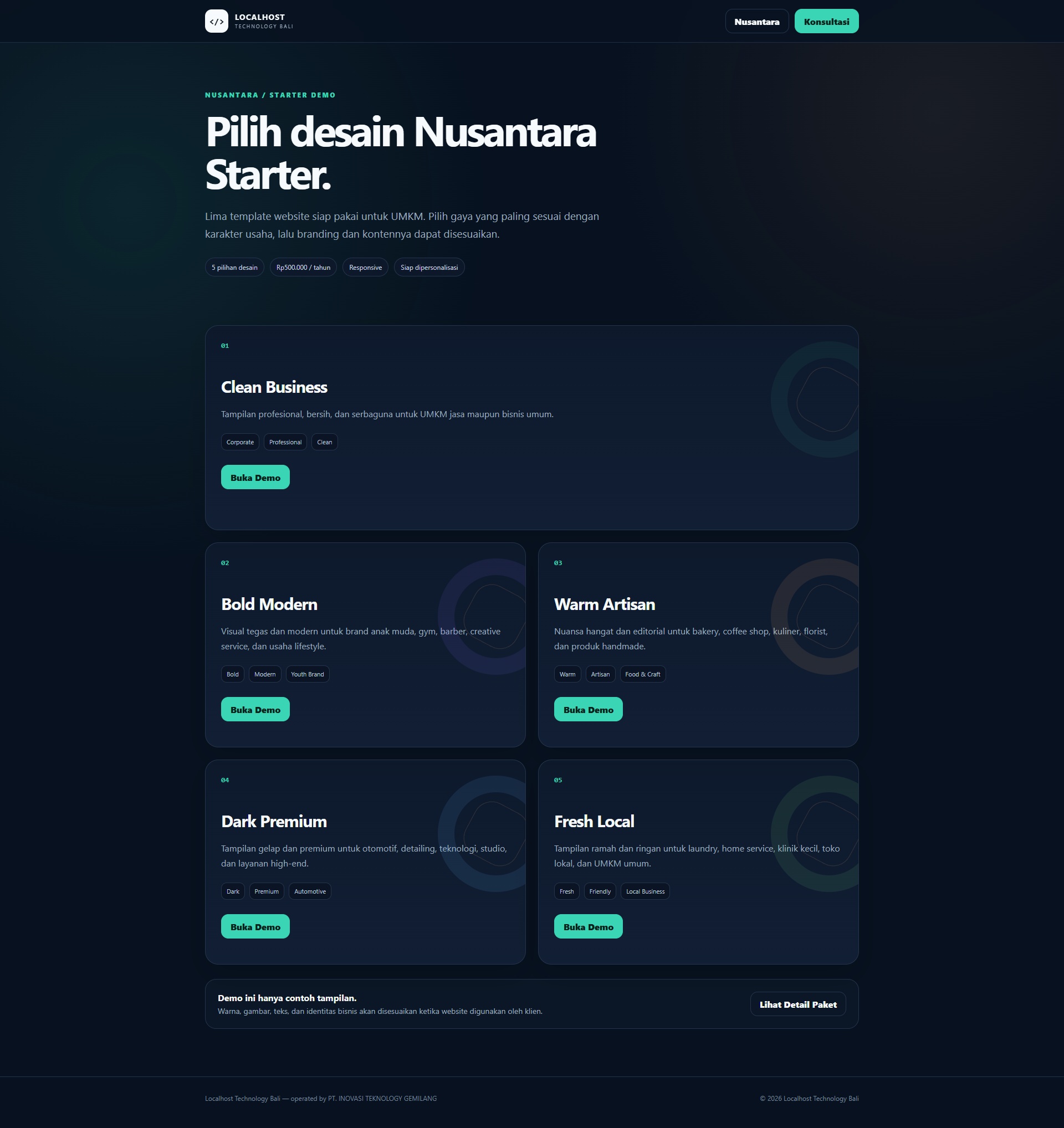 Nusantara Starter Demo