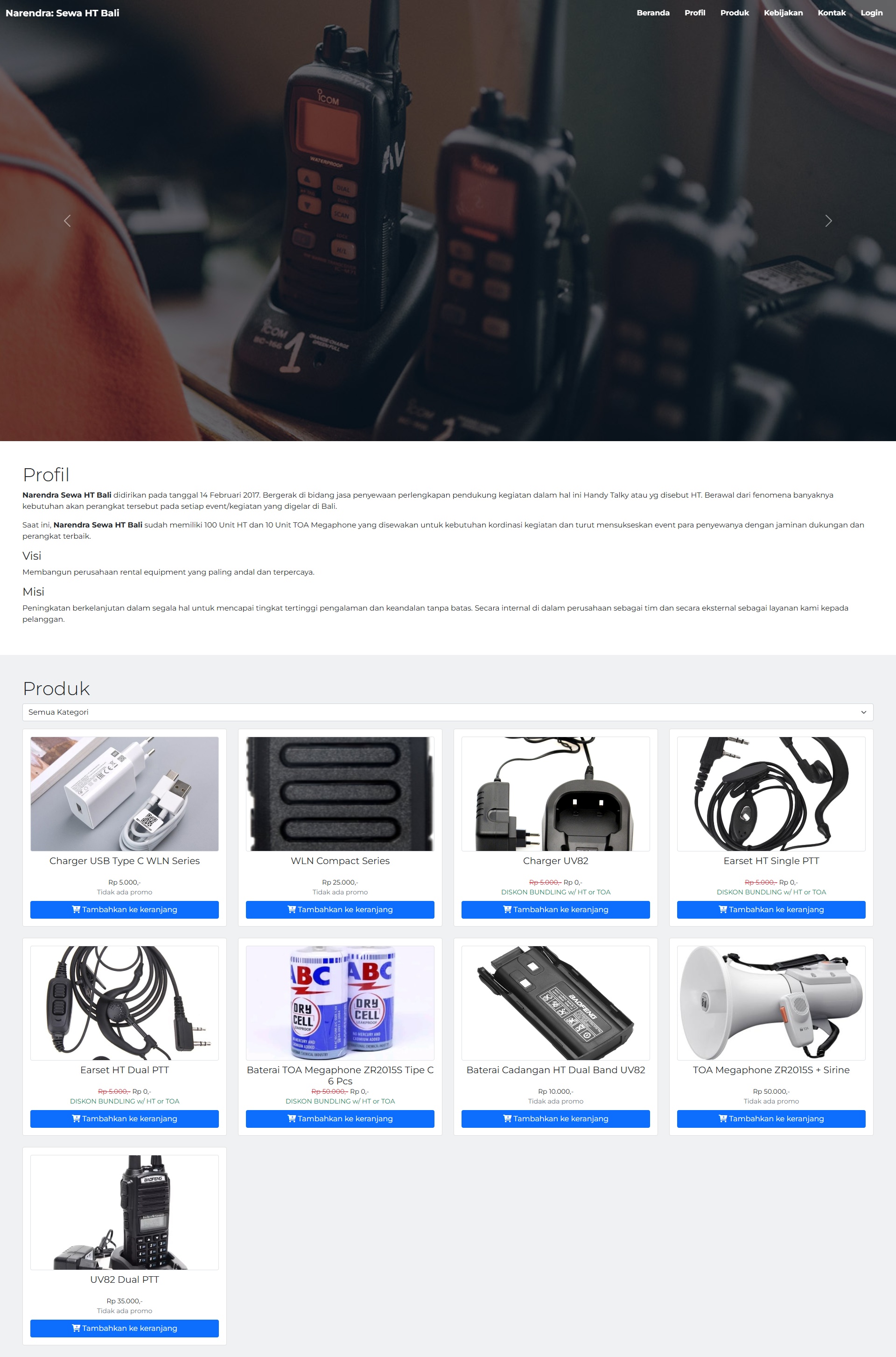 Sewa HT Bali — Rental Management Website